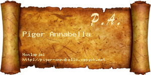 Piger Annabella névjegykártya